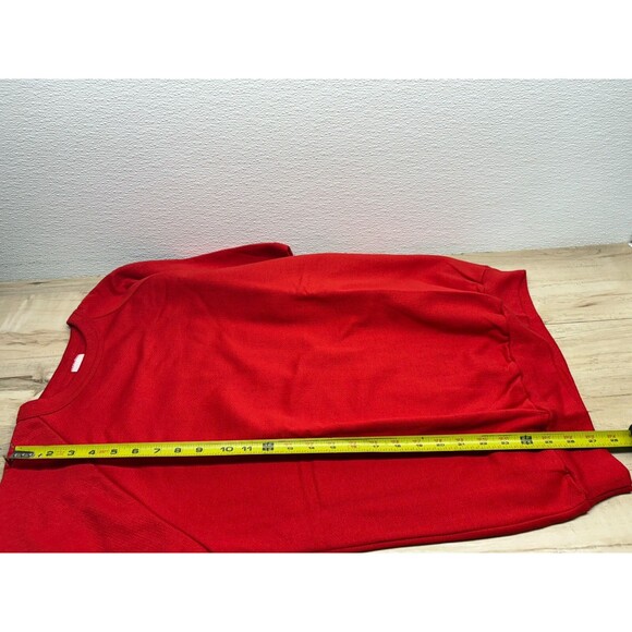 Vtg Alore Womens Short Sleeve Red Sweatshurt Fleece Inside Size: L - Picture 7 of 7